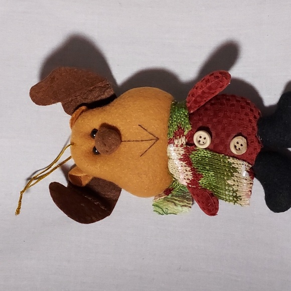 Christmas Ornaments Set of Three Bird House Reindeer Green Frog - Picture 8 of 10